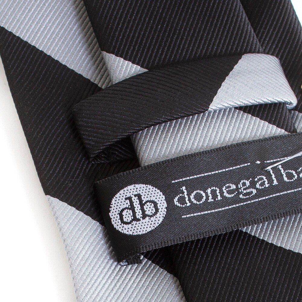 Ducks Spirit, Donegal Bay, Black, Necktie, Silk, Accessories, Unisex, Stripe, Duck throwing O, 511258